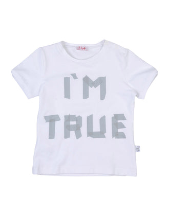 IL GUFO T-Shirt Top Size 9M / 66CM Coated 'I'M TRUE' Short Sleeve Crew Neck gallery photo number 1