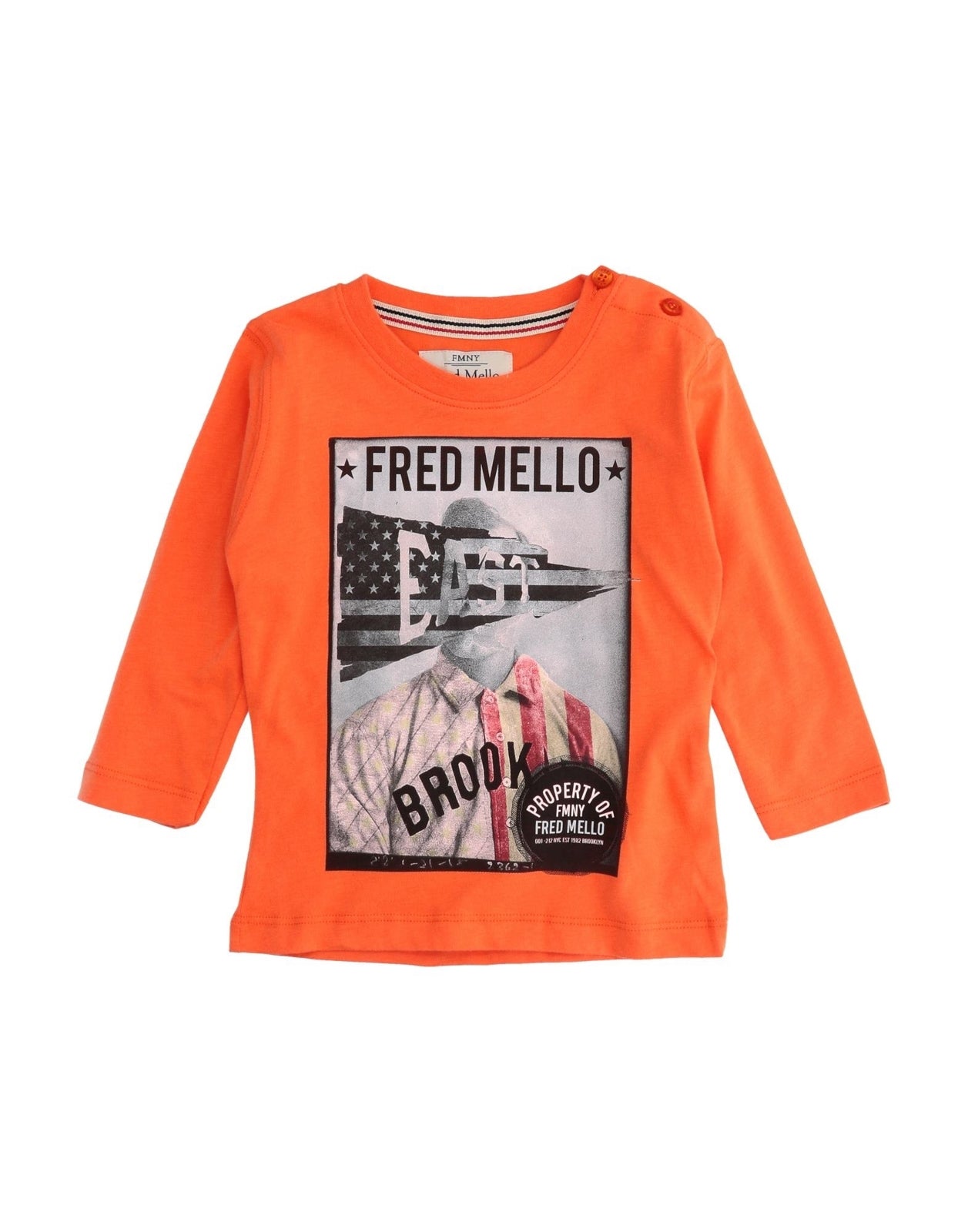 FRED MELLO T-Shirt Top Size 12M / 76CM Coated Front Made in Italy gallery main photo