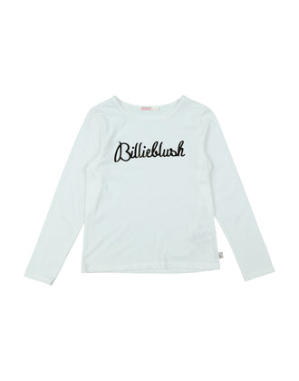 BILLIEBLUSH T-Shirt Top Size 4Y / 102CM Coated Lame Effect Logo gallery photo number 1