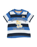 MY FIRST CHICCO T-Shirt Top Size 3M / 56CM Striped Teddy Bear Patch gallery photo number 1