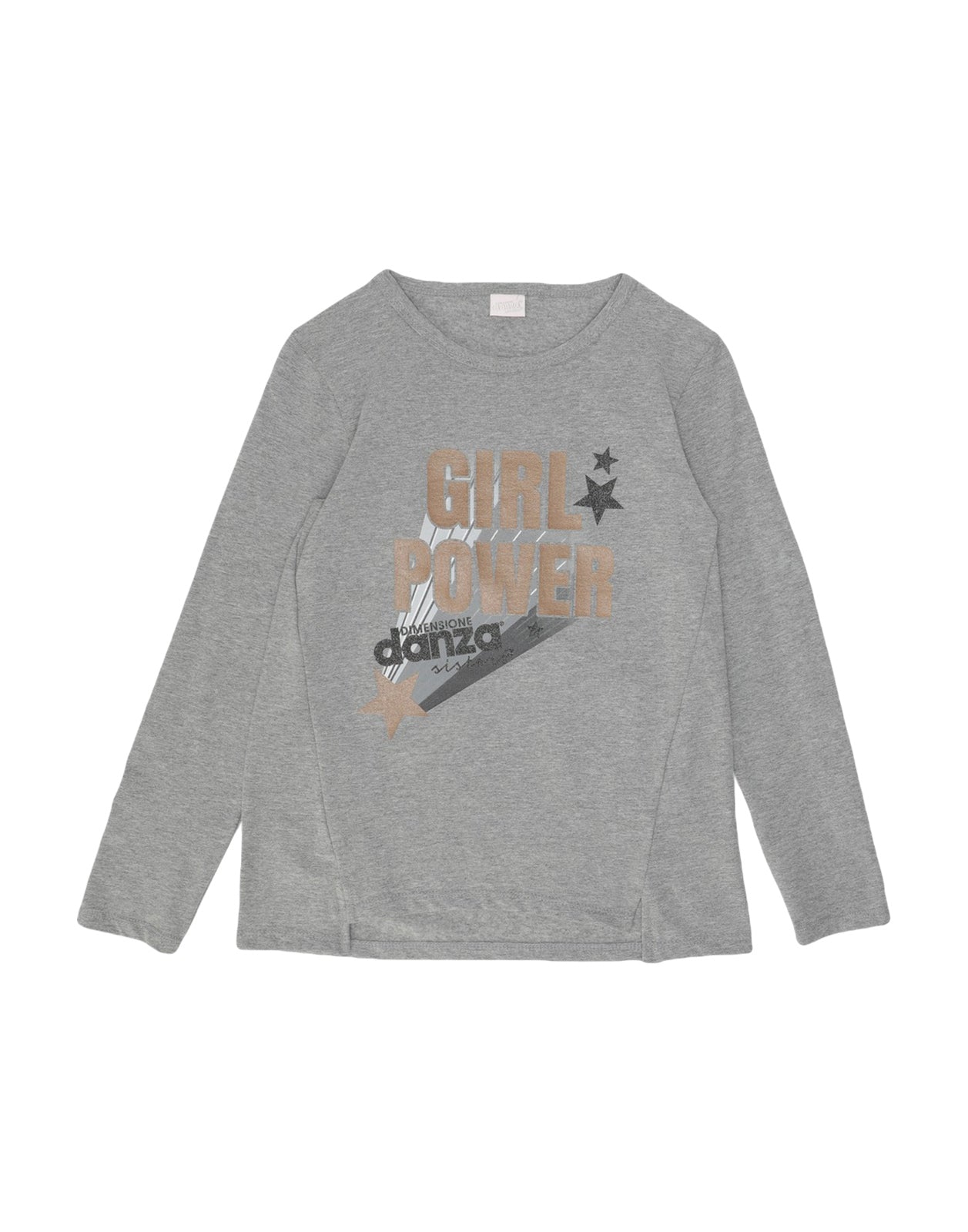 DIMENSIONE DANZA SISTERS T-Shirt Top Size L / 14Y Melange Effect Coated Front gallery main photo