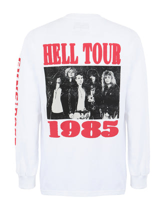 GUNS N' ROSES Unisex T-Shirt Top Size M Coated 'HELL TOUR 1985' Long Sleeve gallery photo number 5