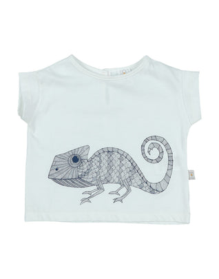 FILOBIO T-Shirt  Top Size 3M / 60CM Coated Chameleon Front Made in Italy