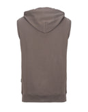 RRP€120 THREE STROKE Hoodie Size L Logo Patch Zipped Front Drawstring Sleeveless gallery photo number 2