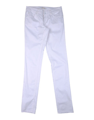 LIU JO JUNIOR Trousers Size 16Y / 170CM White Rhinestones Zip Fly Belt Loops gallery photo number 1