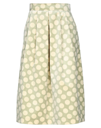 RRP €220 ALTEA Velour A-Line Skirt Size 44 Polka Dot Made in Italy gallery photo number 3