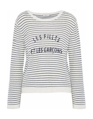 RRP €230 JOIE Jumper Size S Cashmere & Wool Blend Thin Knit Striped Pattern