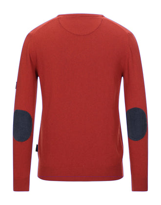 THREE STROKE Jumper Size XL Cashmere & Wool Blend Elbow Patches Made in Italy gallery photo number 2