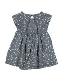YELLOWSUB Smock Dress Size 9-12M Two Tone Star Pattern Ruched gallery photo number 2
