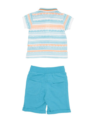 IDO By MINICONF Polo Shirt & Shorts Set Size 3-6M Striped Turn Up Cuffs gallery photo number 2
