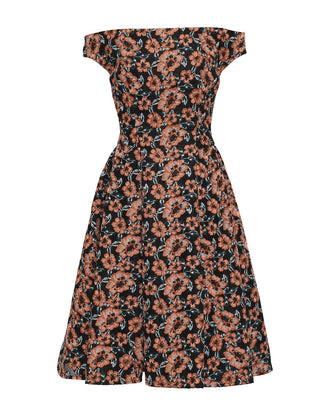 RRP €3330 ZAC POSEN Mesh Midi Fit & Flare Dress Size US 10 / M Floral Embroidery gallery photo number 3