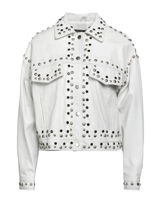 RRP€429 STREET LEATHERS Leather Biker Jacket Size S Studded Made in Italy gallery photo number 3