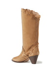 RRP €890 ISABEL MARANT Suede Leather Mid-Calf Boots US7 EU37 UK4 Scalloped Trim gallery photo number 3