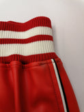 RRP €615 GCDS Faux Leather Boxing Shorts Size L Embroidered Scorpion Split Hem gallery photo number 10