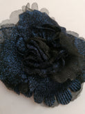 RRP€150 MISSONI Mesh Flower Desing Brooch Lame Effect Two Tone Unfinished Edges gallery photo number 8