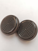 RRP€240 MISSONI Round Shape Clip-On Earrings Engraved Spiral Made in Italy gallery photo number 9