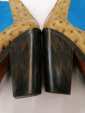 RRP€1275 MISSONI Ostrich Leather Chelsea Boots US9.5 EU39.5 UK6.5 Zig Zag Heel gallery photo number 9