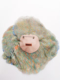 RRP €185 MISSONI Knitted Flower Petals Brooch Striped Raw Edges Lame Effect gallery photo number 4