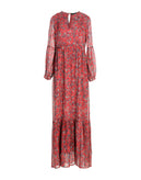 NENETTE Maxi Tiered Dress Size 38 Floral Pattern See Through Long Sleeves gallery photo number 1