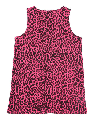 RRP €125 JOHN RICHMOND Vest Dress Size 12Y Leopard Pattern Coated Logo Crew Neck