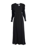 GENNY Silk Chiffon Maxi Fit & Flare Dress Size IT 40 / XS Ruffle Trim RRP €1660 gallery photo number 3