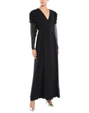 GENNY Silk Chiffon Maxi Fit & Flare Dress Size IT 40 / XS Ruffle Trim RRP €1660 gallery photo number 1
