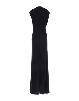 RRP €510 JUST CAVALLI Column Dress IT44 US8 UK12 L Black Slit Back Made in Italy gallery photo number 2
