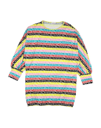 RRP €190 MISSONI KIDS Tunic Dress Size 12-13Y Printed Colourful Logo Loose Fit gallery photo number 1