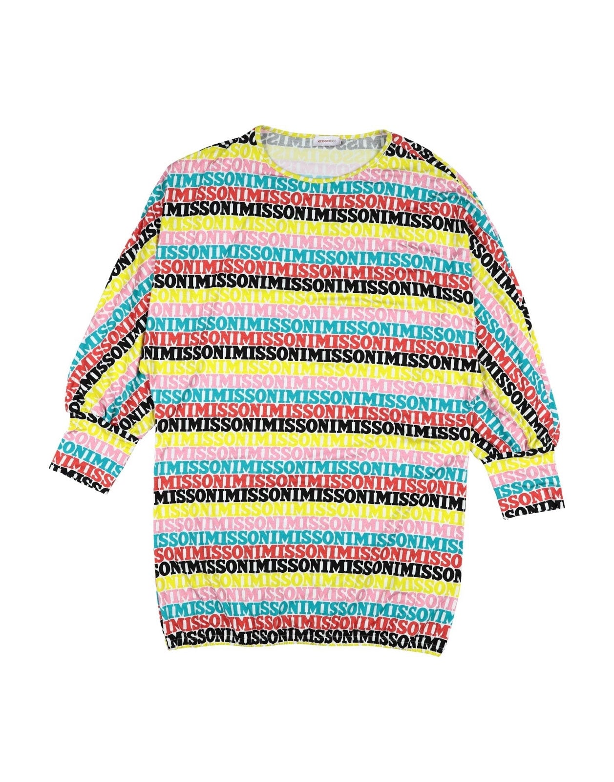 RRP €190 MISSONI KIDS Tunic Dress Size 12-13Y Printed Colourful Logo Loose Fit gallery main photo