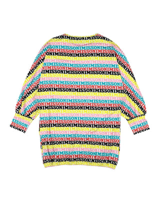 RRP €190 MISSONI KIDS Tunic Dress Size 12-13Y Printed Colourful Logo Loose Fit