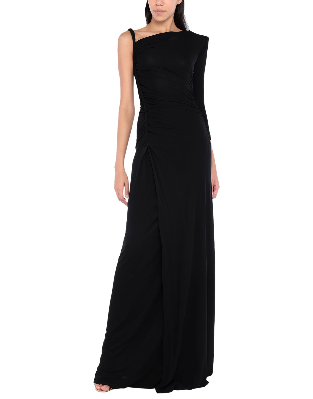 RRP €765 DSQUARED2 Evening Dress Size S Ruched Asymmetric Sleeve & Neck gallery main photo