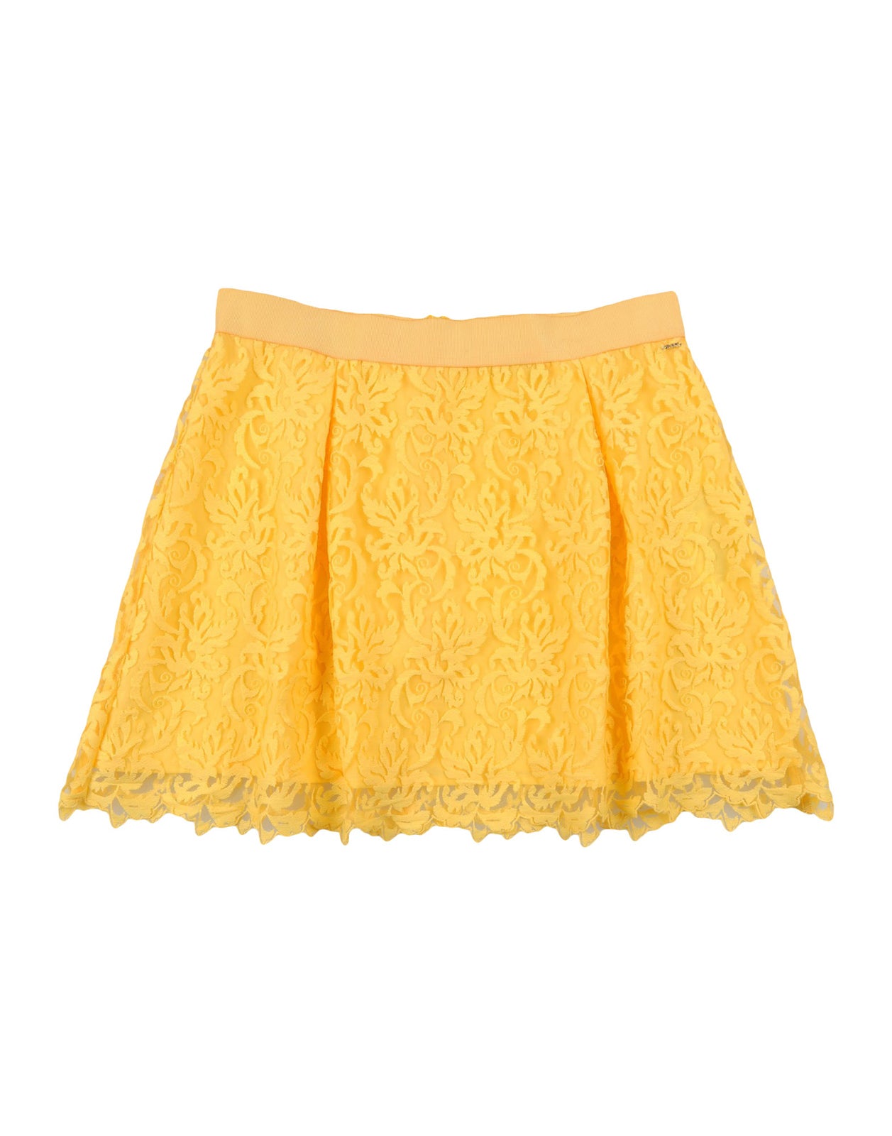 RRP €125 PINKO UP Jacquard A-Line Skirt Size XL / 16Y Yellow Zip Back gallery main photo