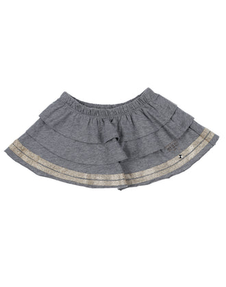 DIESEL Jersey Tiered Skirt Size 6M Melange Effect Lame Trim Elasticated Waist gallery photo number 1