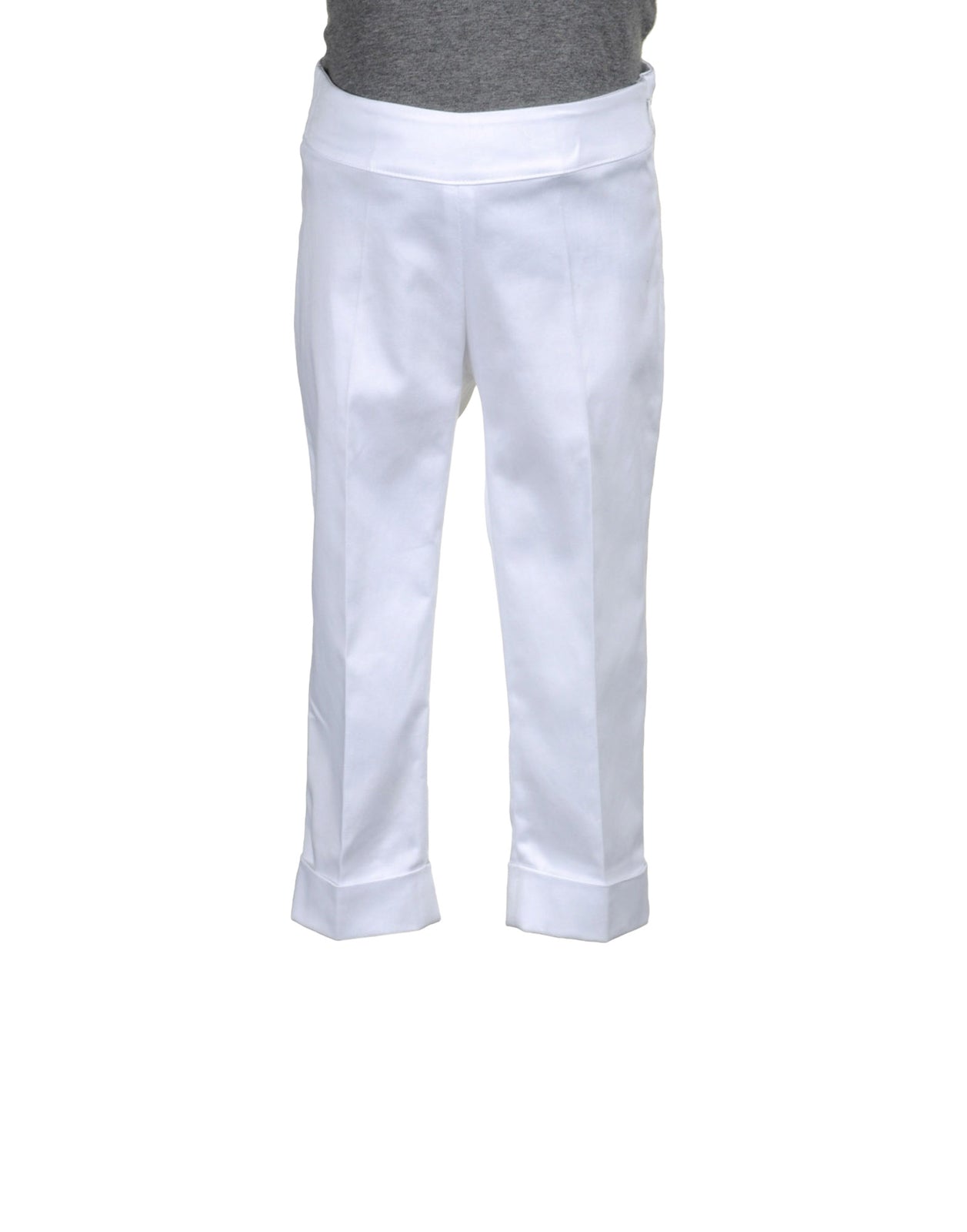 JAKIOO Trousers Size 6Y / 116CM White Turn-Up Cuffs Made in Italy gallery main photo