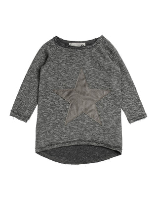 8 Sweatshirt Size 8-9Y Raw Edges Star Patch Made in Italy