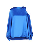 RRP €550 TIBI Satin Top Blouse Size M Cold Shoulder Dolman Sleeve Crew Neck gallery photo number 1