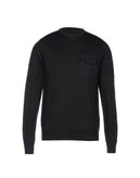 CAMOU By 8 Wool Jumper Size S Melange Utility Pockets Crew Neck Made in Italy gallery photo number 1