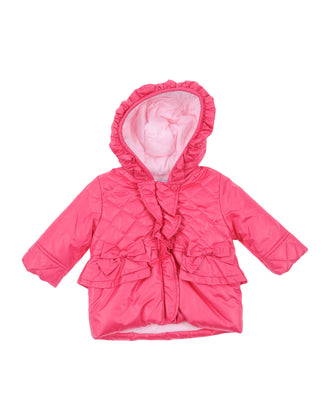 ALETTA Quilted Jacket Size 1-M Padded Pink Bows Made in Italy gallery photo number 1