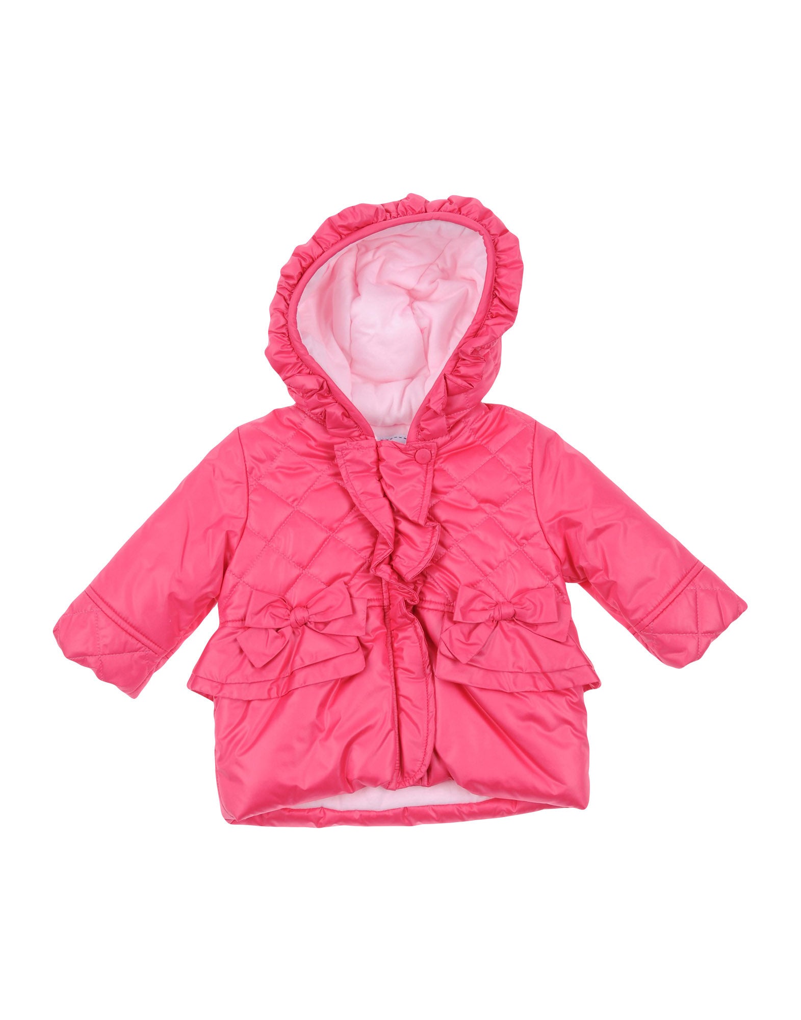 ALETTA Quilted Jacket Size 1-M Padded Pink Bows Made in Italy gallery main photo