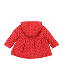 ALETTA Red Jacket Size 1-M Polka Dot Hooded Made in Italy gallery photo number 2