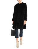 RRP€555 AINEA Faux Fur Coat Size IT 42 / M Number 3 & Stripes Back Made in Italy gallery photo number 3