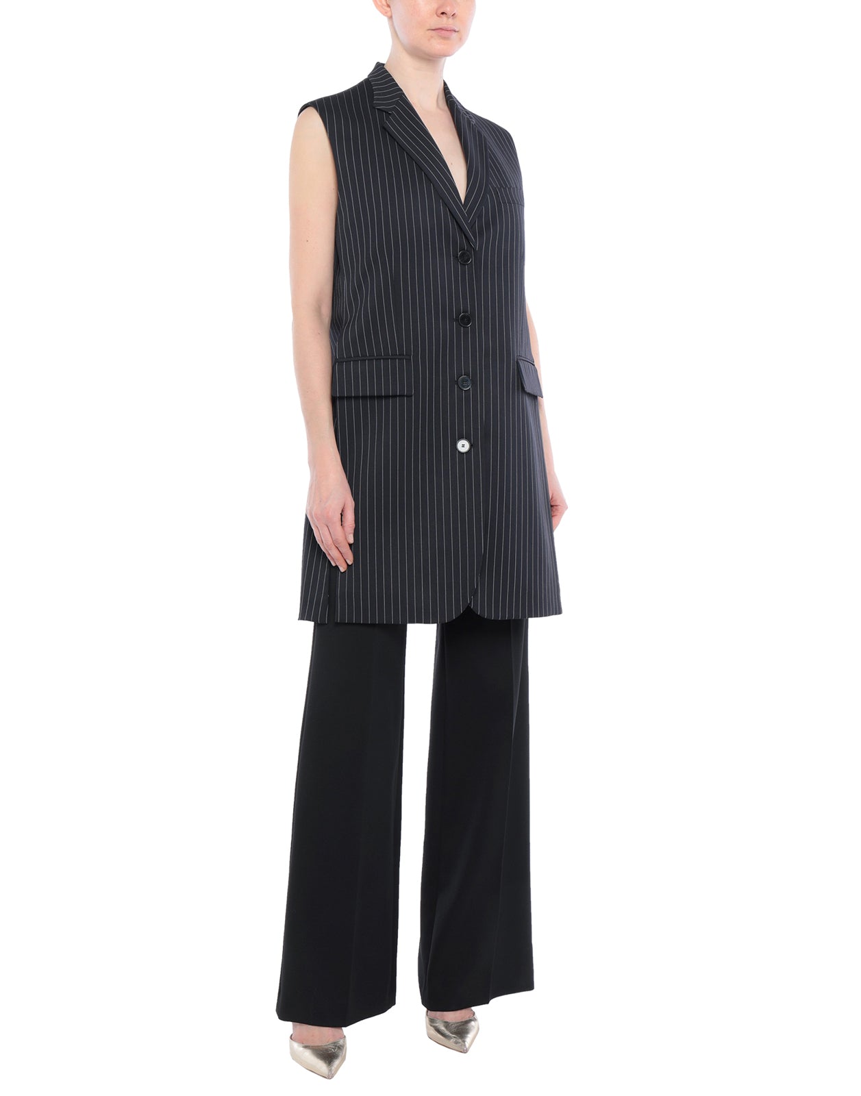 RRP€680 STELLA McCARTNEY Blazer Style Vest Size IT 40 / XS Wool Blend Slit Sides gallery main photo