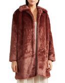 RRP €570 FRAME Faux Fur Coat Size S Fully Lined Open Front Collared Hand Pockets gallery photo number 2