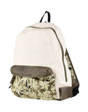 RRP €115 MANUEL RITZ Linen Backpack Large Partly Palm Trees Pattern Zip Closure gallery photo number 2