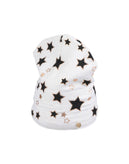 MICROBE By MISS GRANT Beanie Cap Size 1 / 3-6M Star Pattern Metallic Effect Logo gallery photo number 1