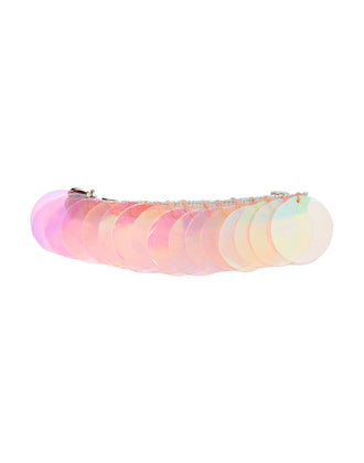 LELET NY Large Sequin Barrette Pink Iridescent Effect Made in France gallery photo number 1