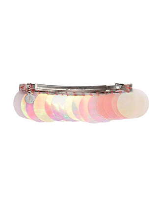LELET NY Large Sequin Barrette Pink Iridescent Effect Made in France gallery photo number 2