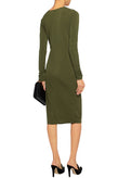RRP €200 BY MALENE BIRGER Crepe Sheath Dress Size M Crossover Front Long Sleeve gallery photo number 2