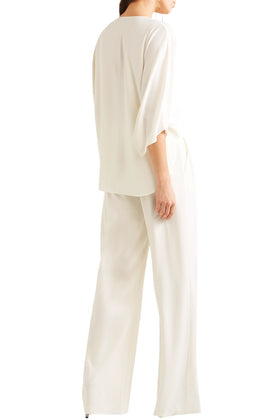 RRP €420 HALSTON Wrap Jumpsuit US2 XS Overlay Partly Lined V-Neck Wide Leg gallery photo number 3