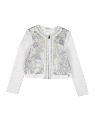 RRP€120 MICROBE By MISS GRANT Sweat Blazer Jacket Size 12M Lace Inserts Full Zip gallery photo number 1